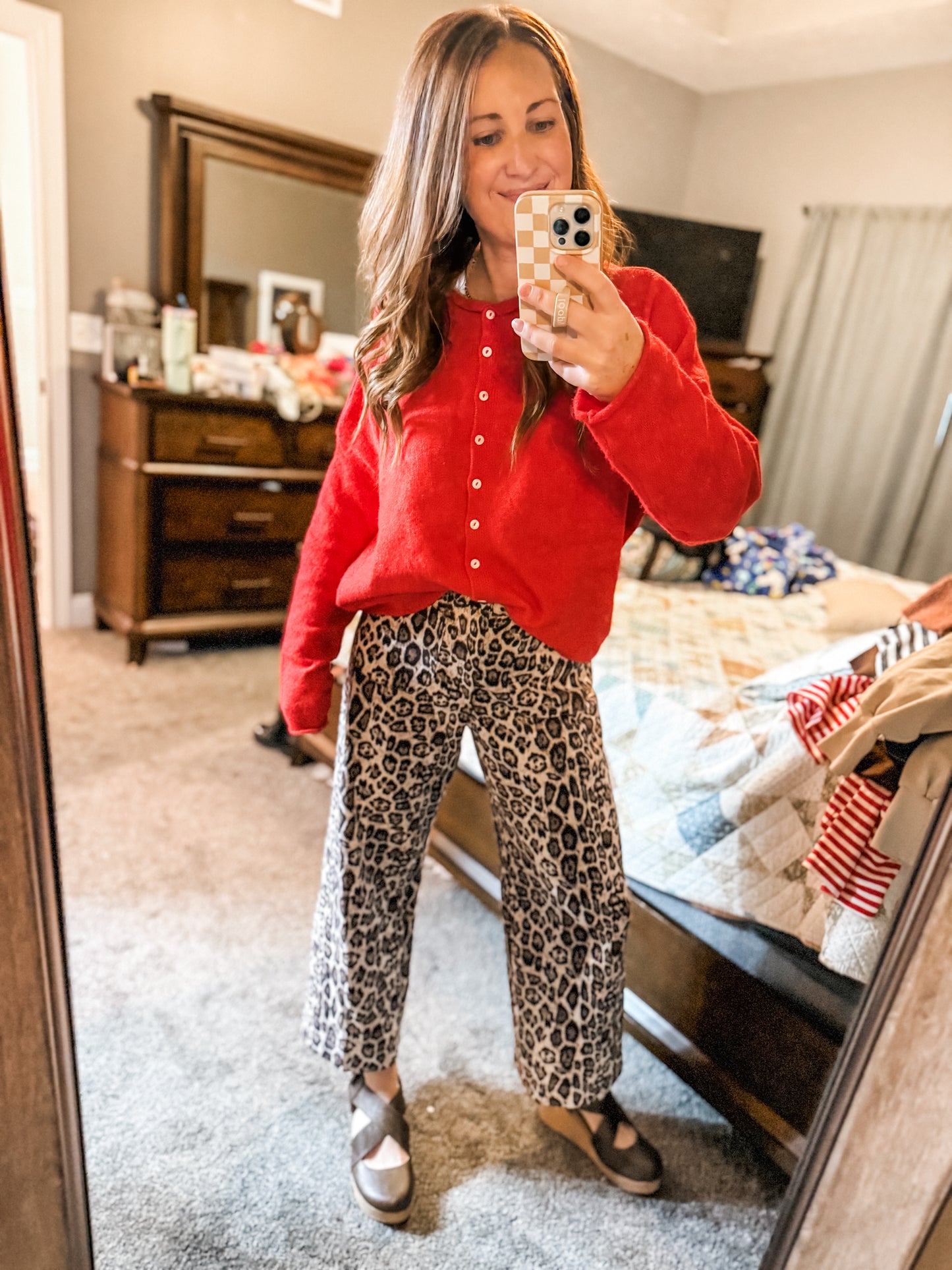 Piper Cardigan Red