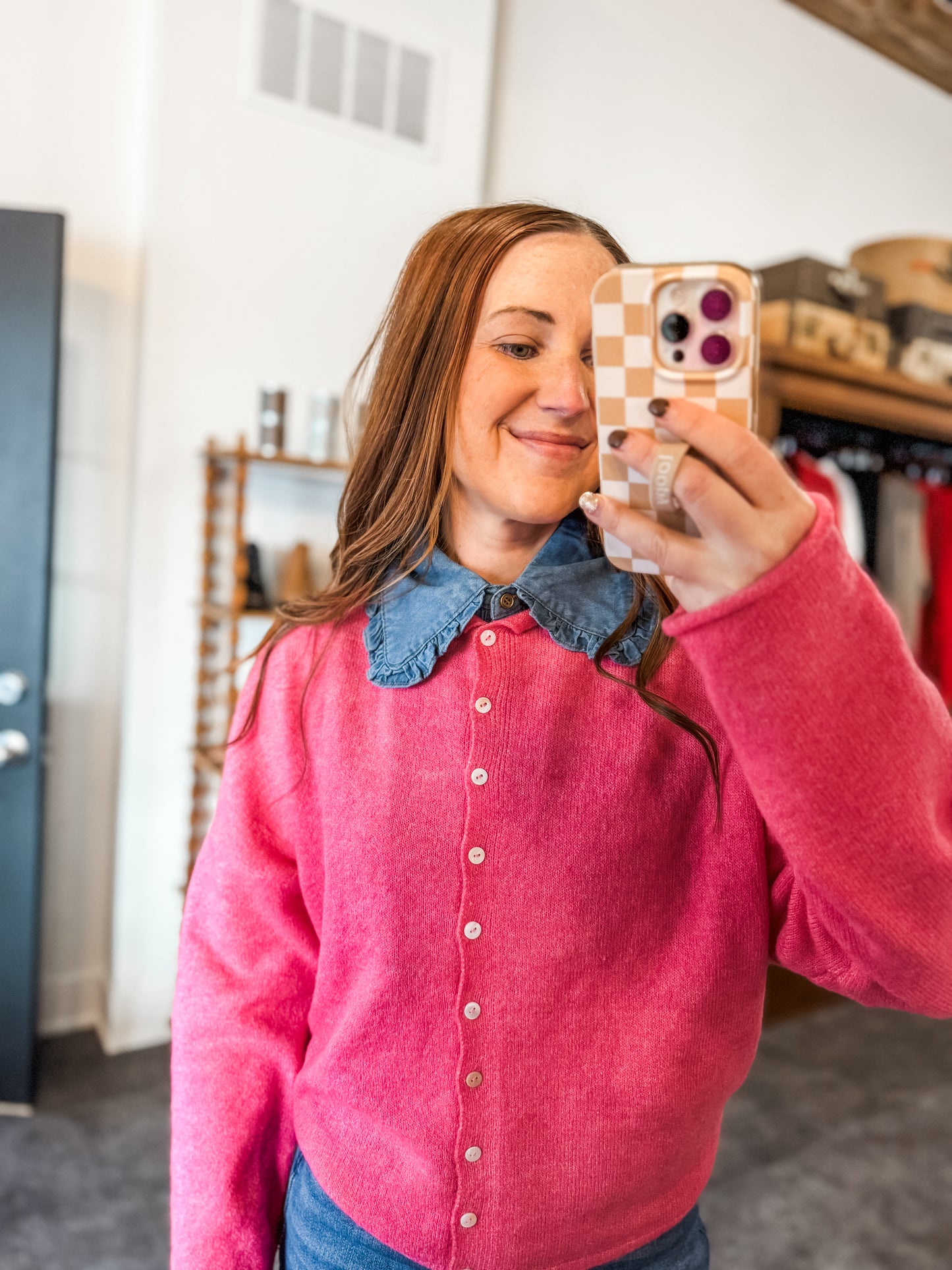 Chambray Ruffle Collar