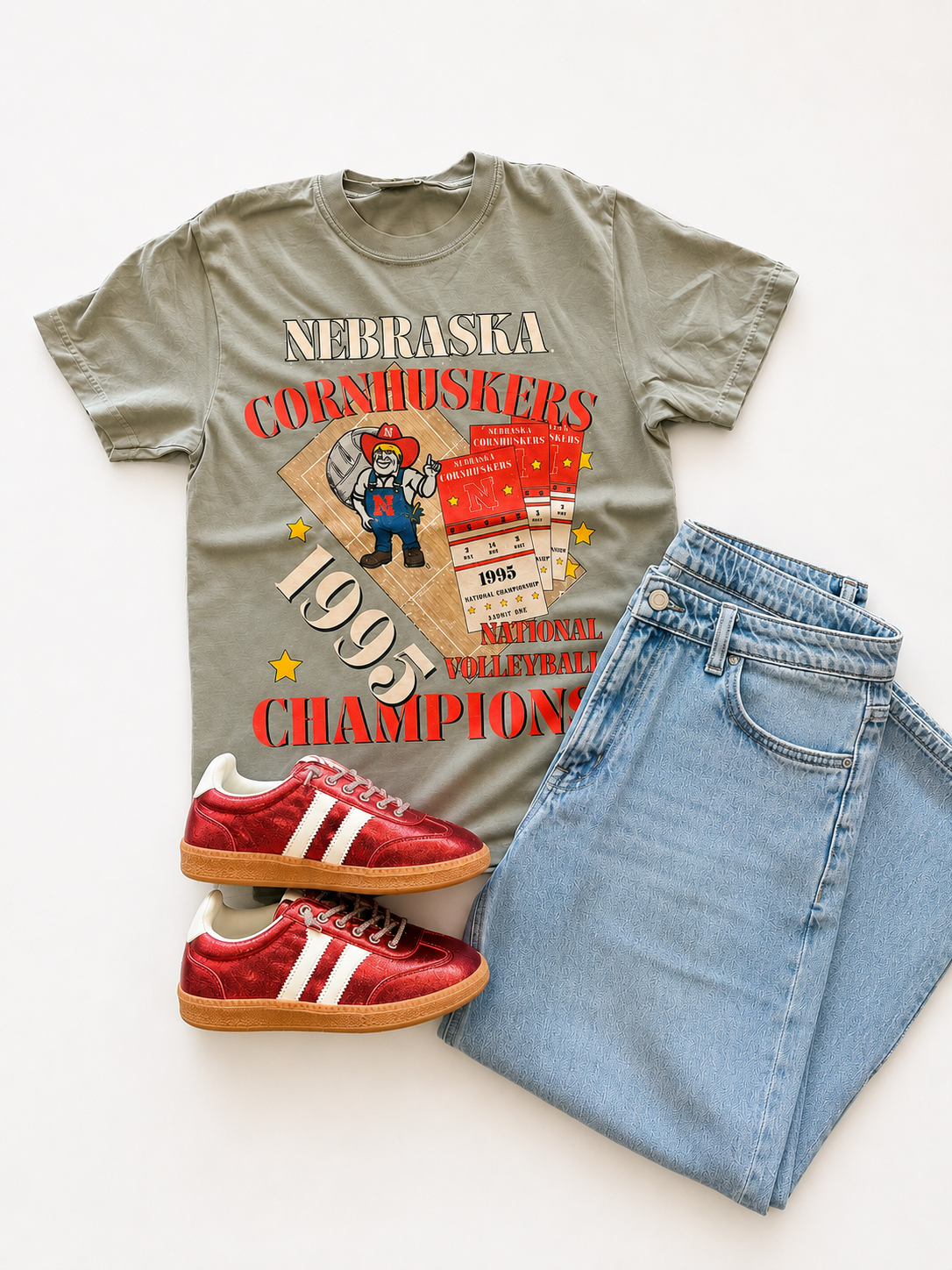 Nebraska National Champions Volleyball Ticket T