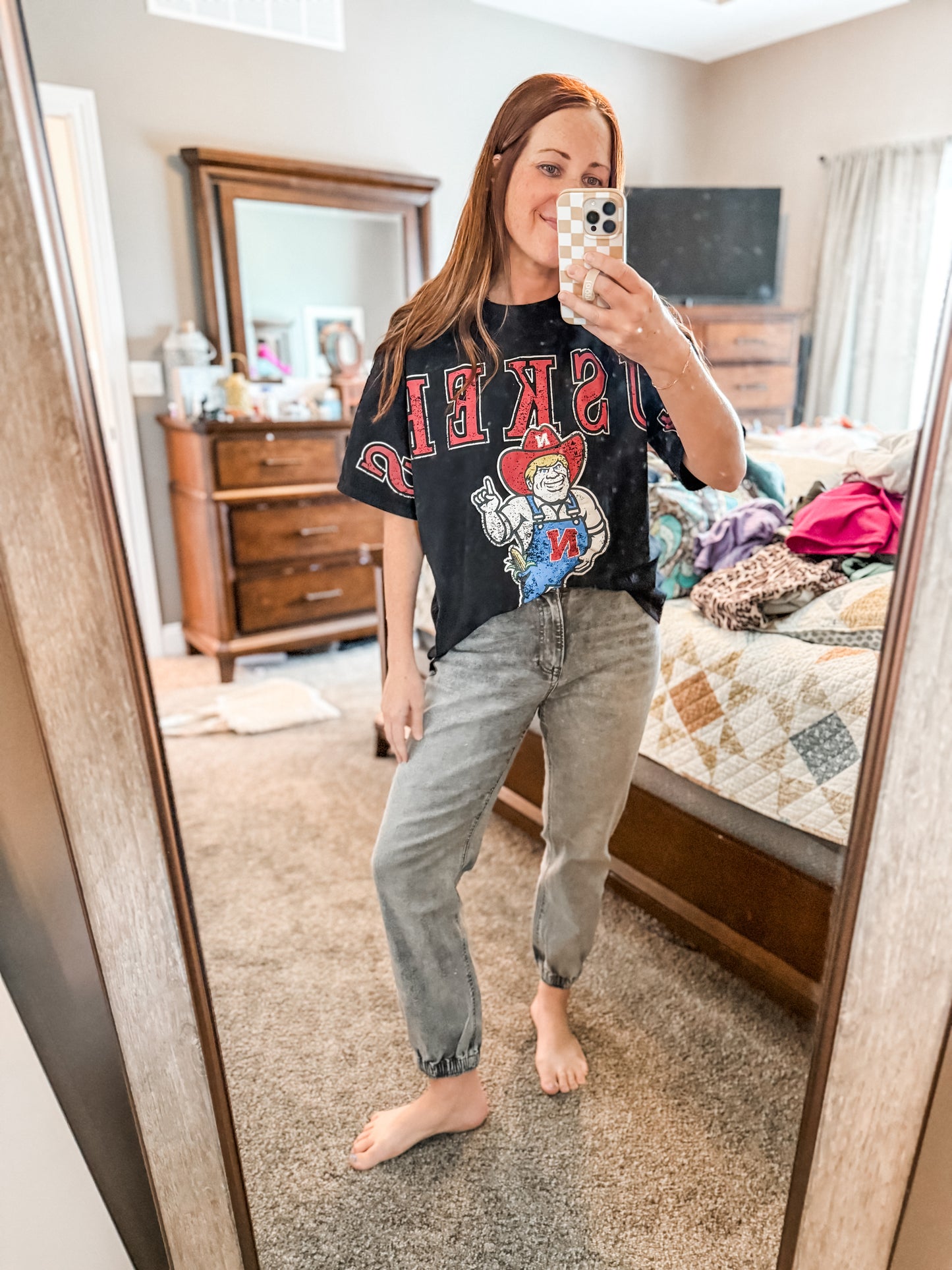 Mica Gray Denim Joggers