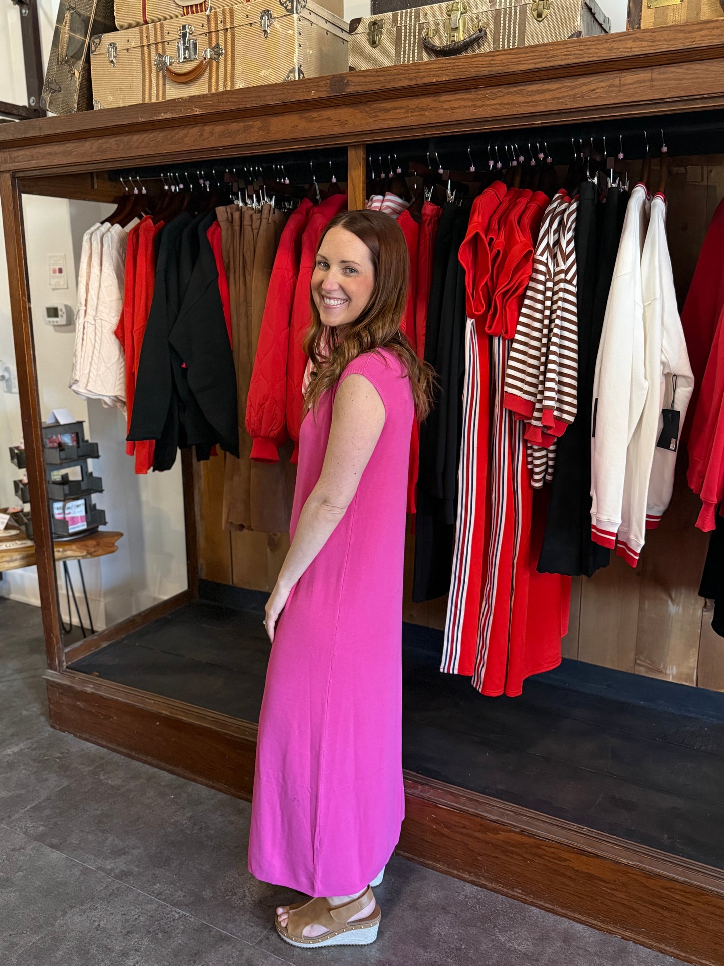 Tickled Pink Midi Dress
