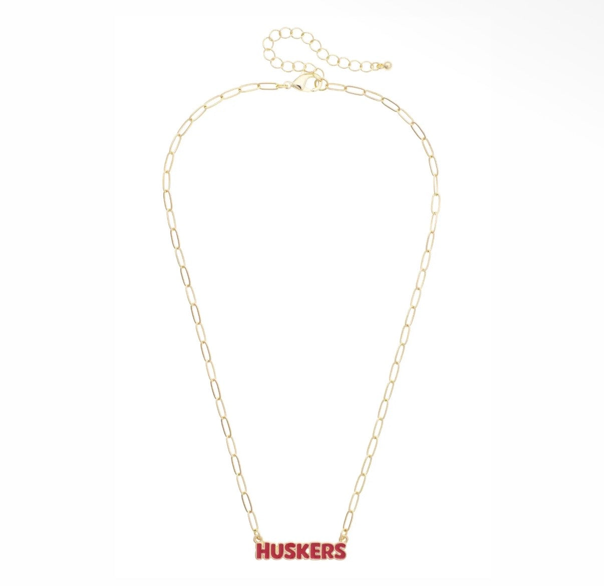 Huskers Block Necklace