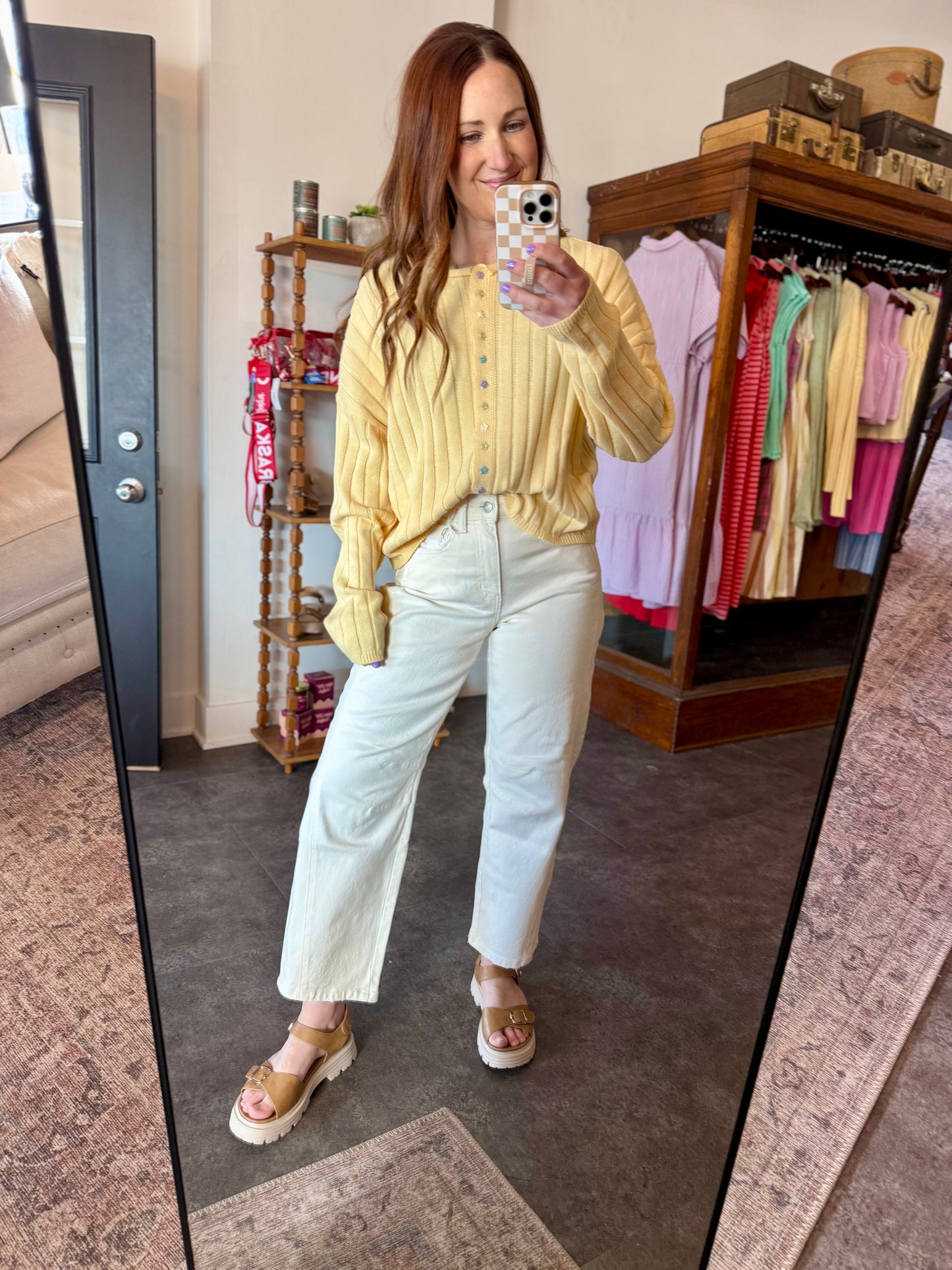 Flying Monkey Ecru Barrel Jeans