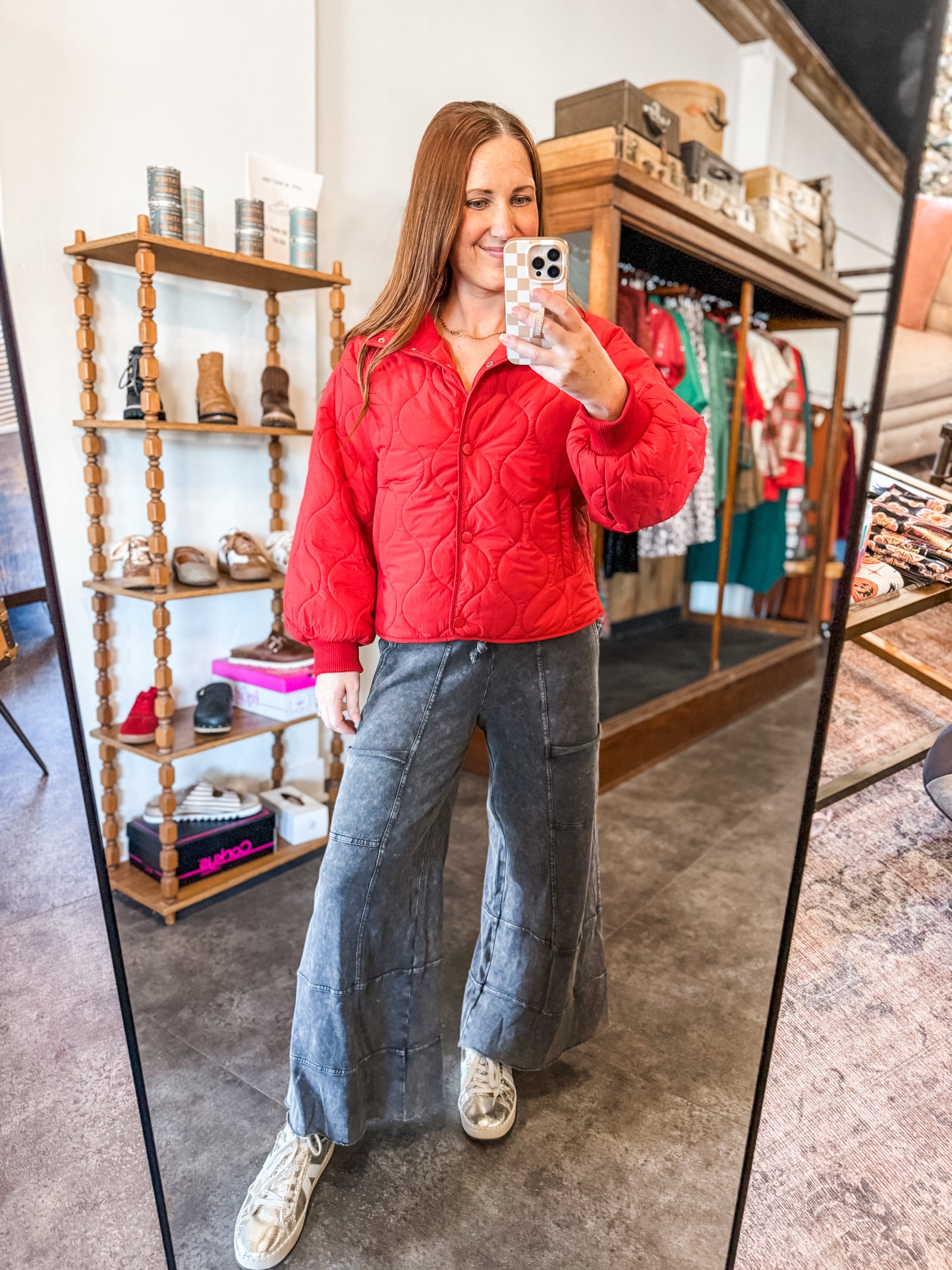 Doing It All Coat Red