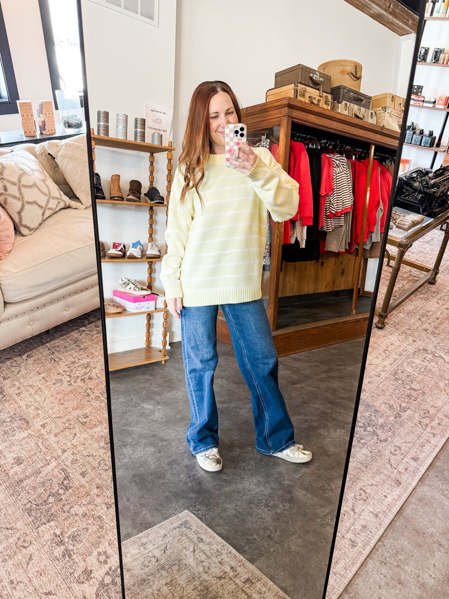 Flying Monkey Dark Wash Hi Rise Slim Wide Leg Jeans