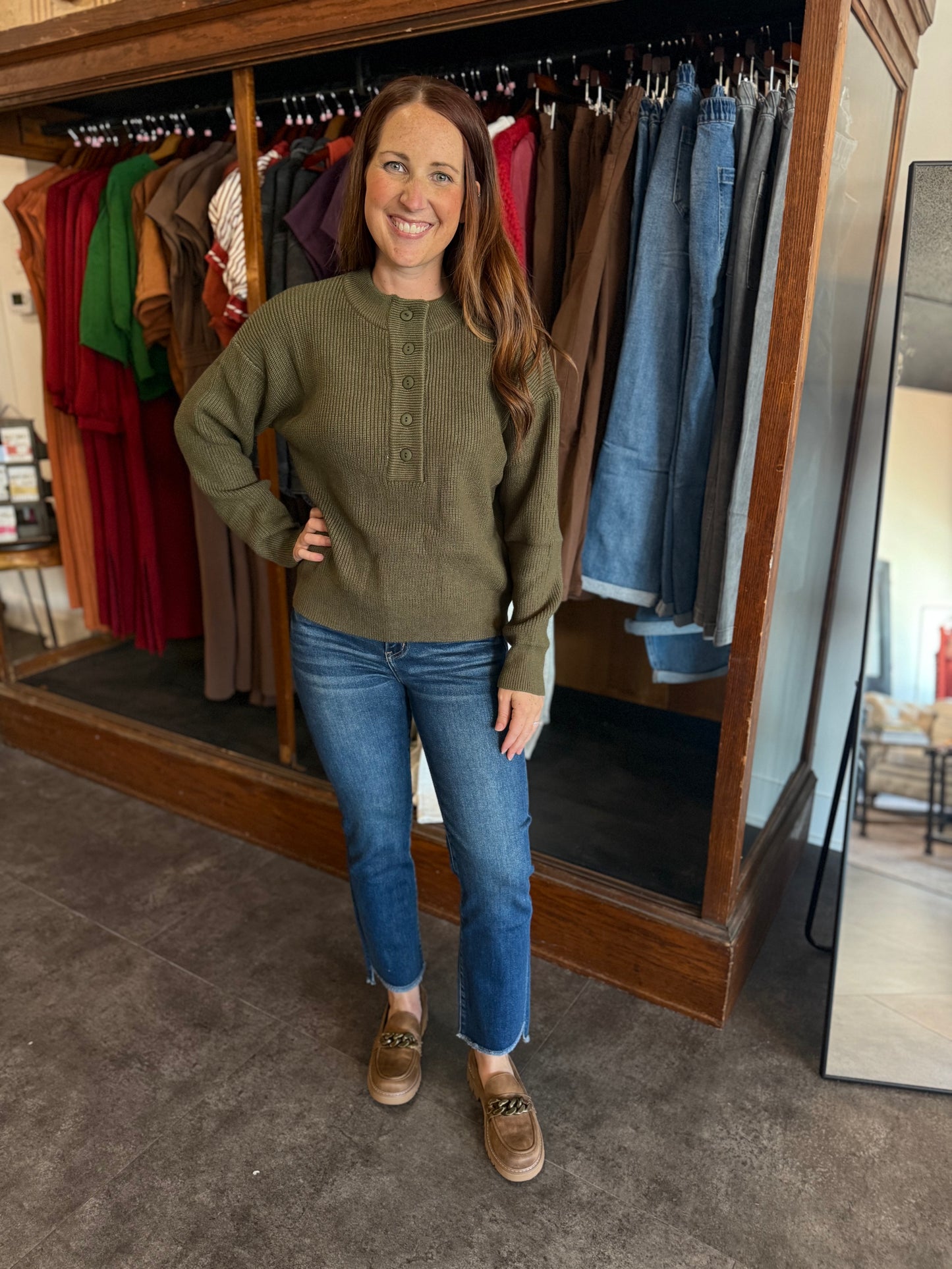 Flying Monkey Hi Rise Slim Straight Raw Hem