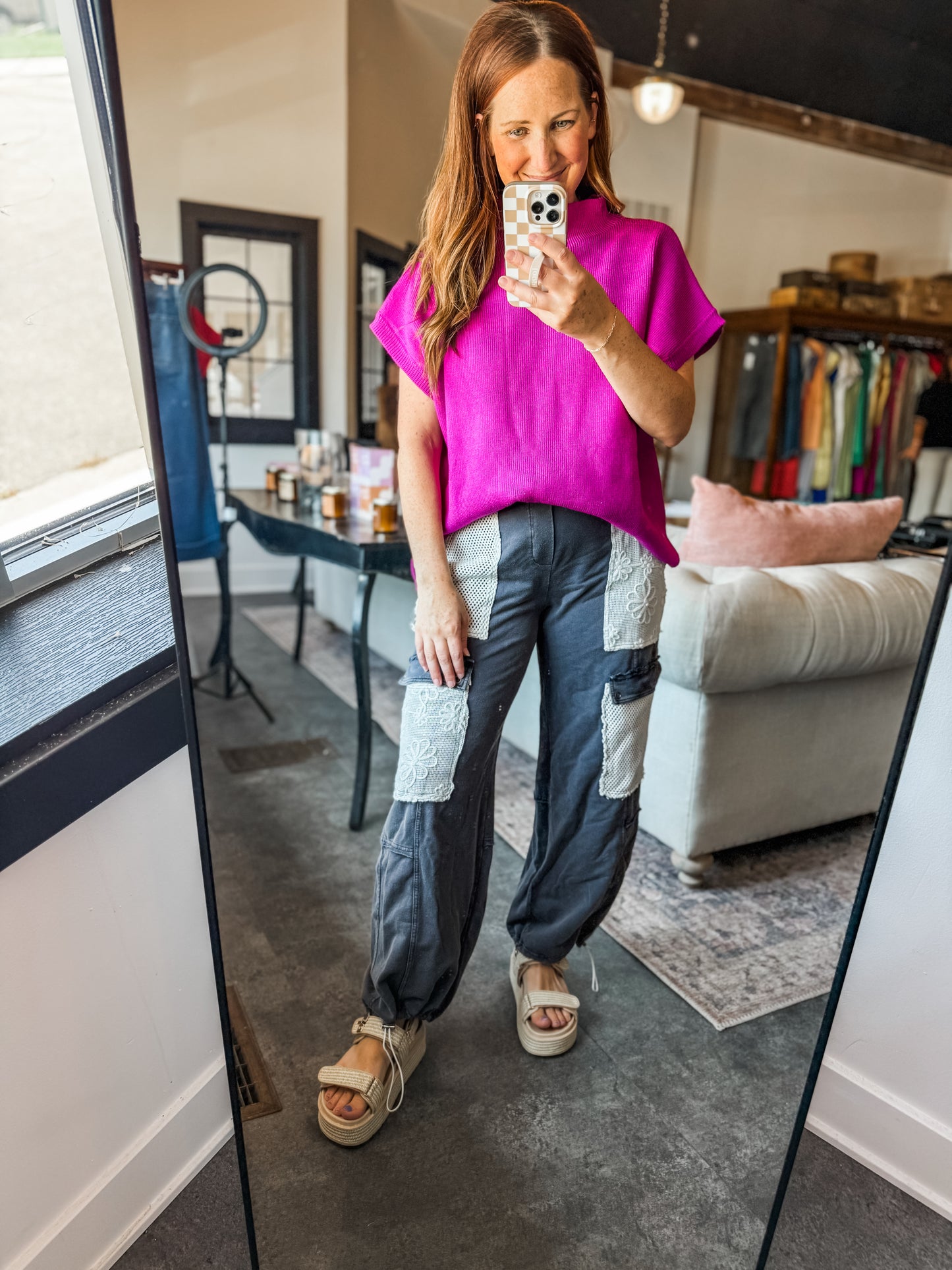 Ready For Something Sweater Magenta