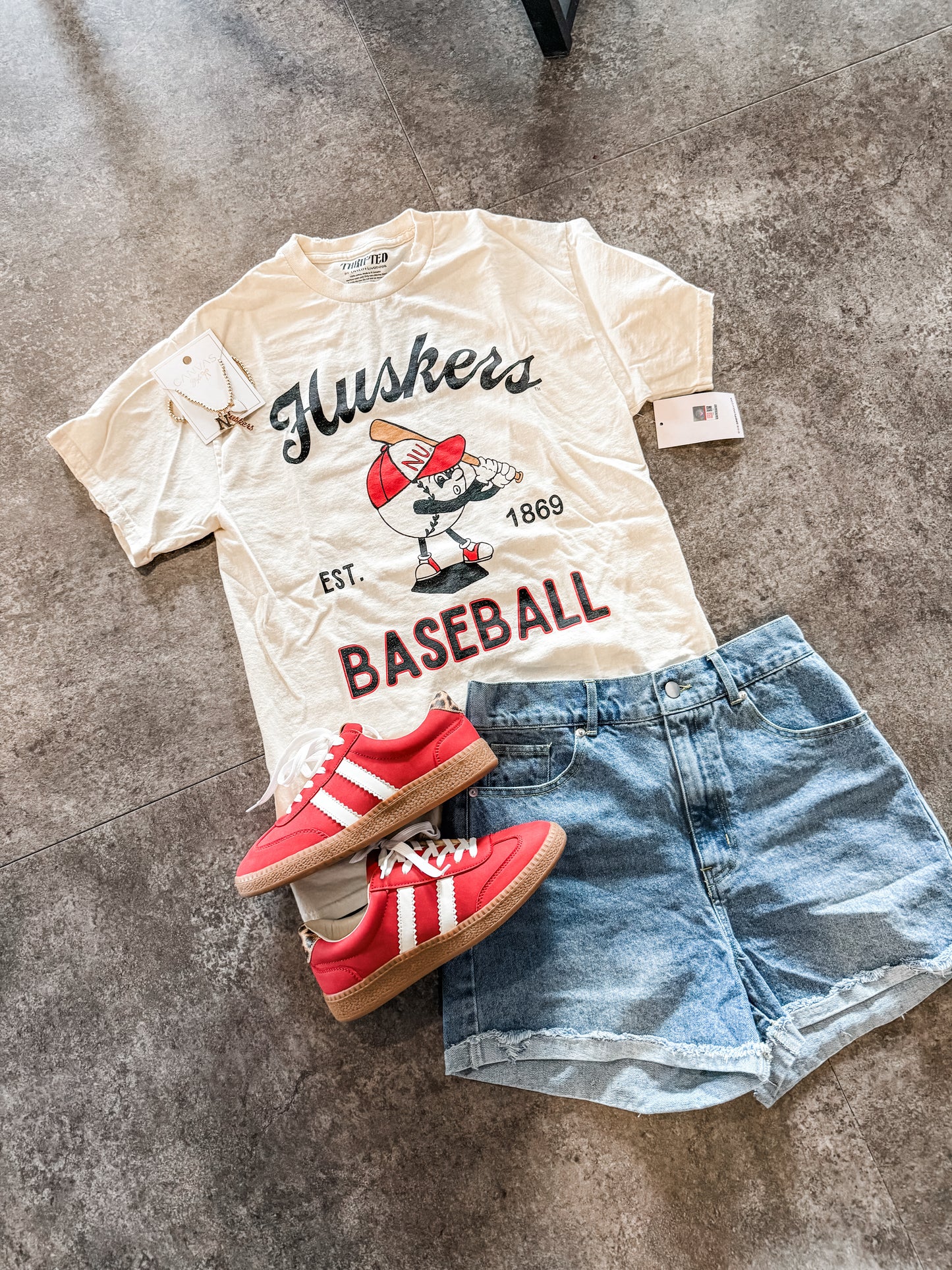 Nebraska Baseball Vintage T