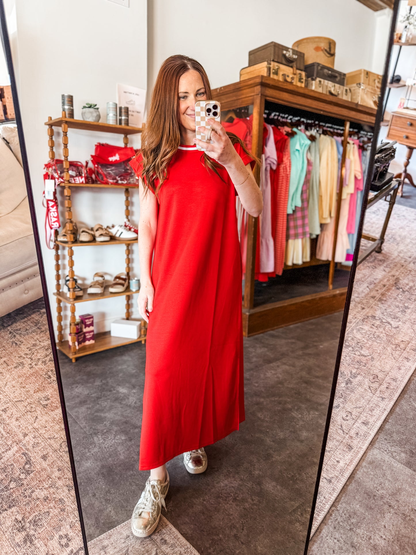 Take the Afternoon Off Dress Red