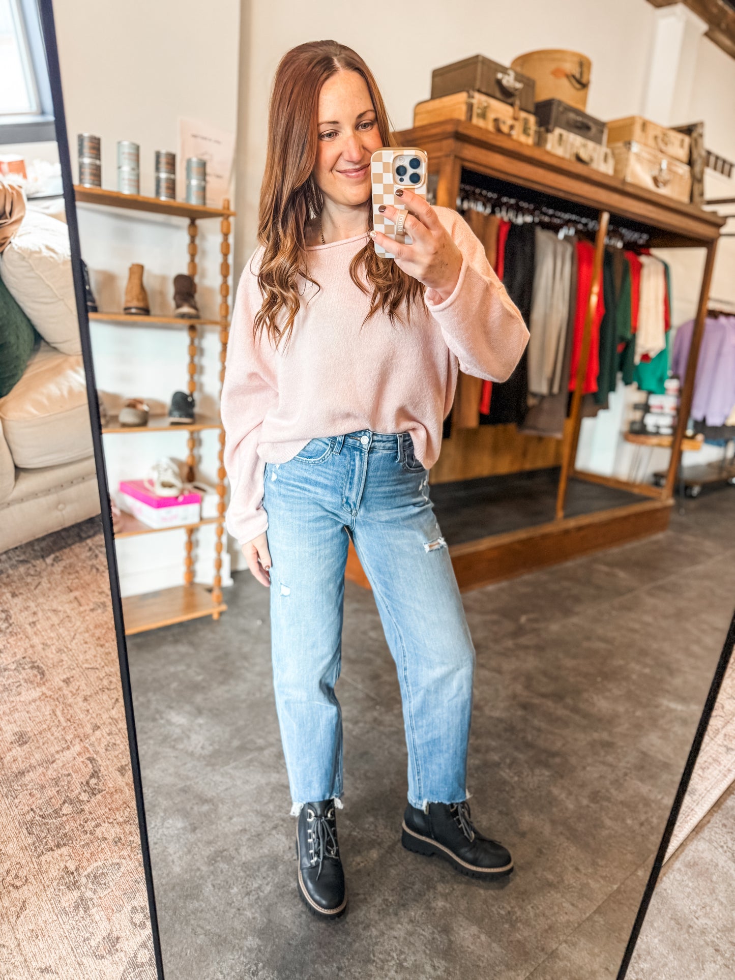 The Olivia Sweater Blush