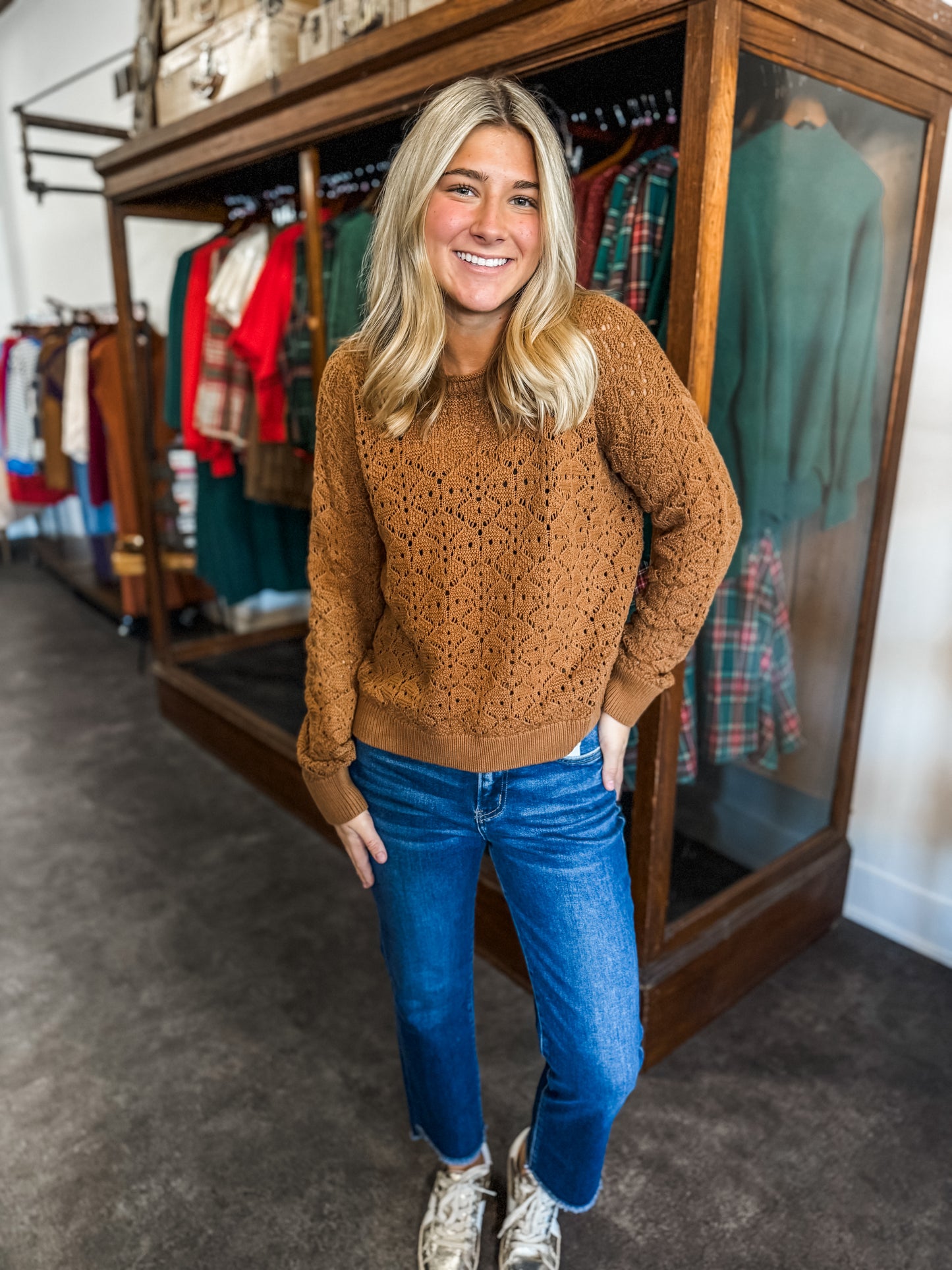 Crisp Days Sweater Camel