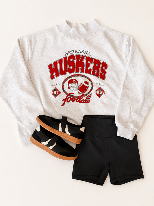 Nebraska Football Vintage Mockneck