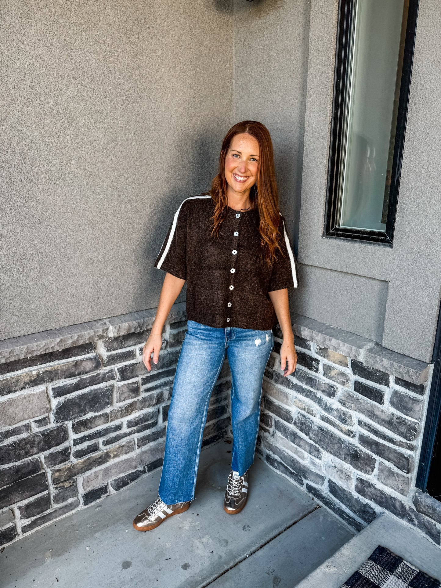 Feeling Sporty Cardigan Brown