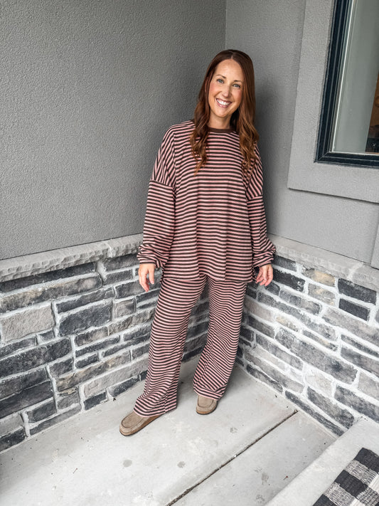 Forever Cozy Shirt Brown/Pink