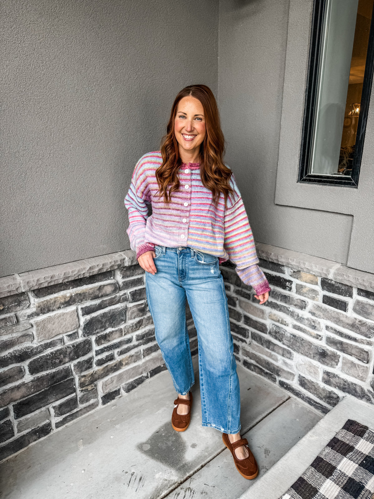 Rainbow Burst Sweater Berry Mix