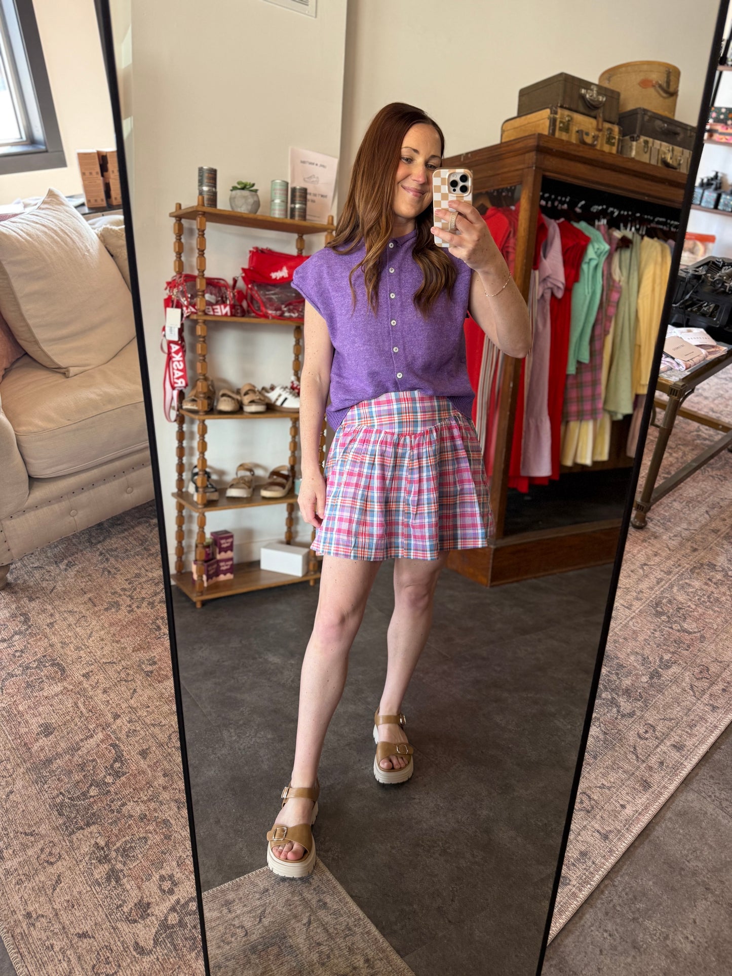 The Pippa Sweater Vest Cardigan Purple