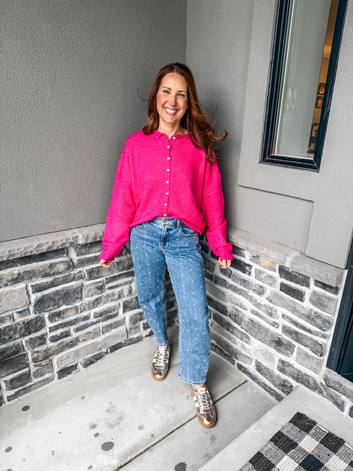 Piper Cardigan Hot Pink