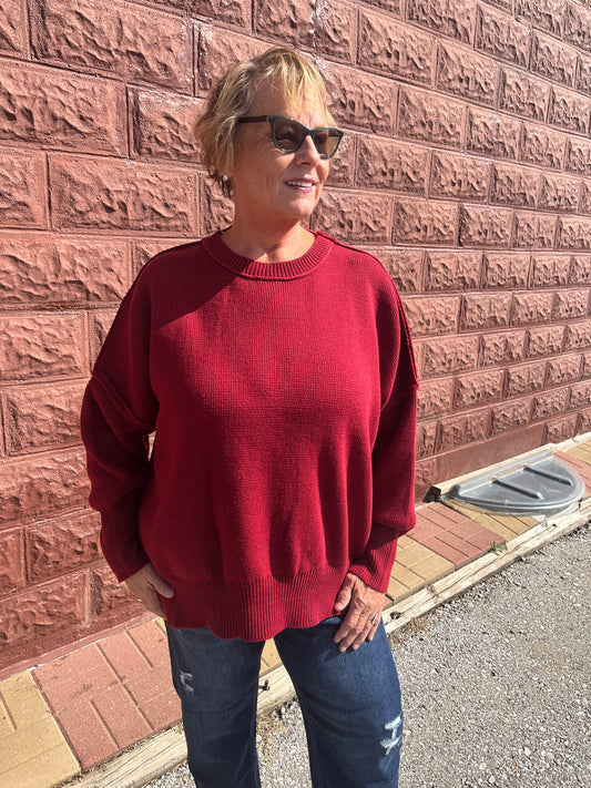 Fall Festival Sweater Crimson