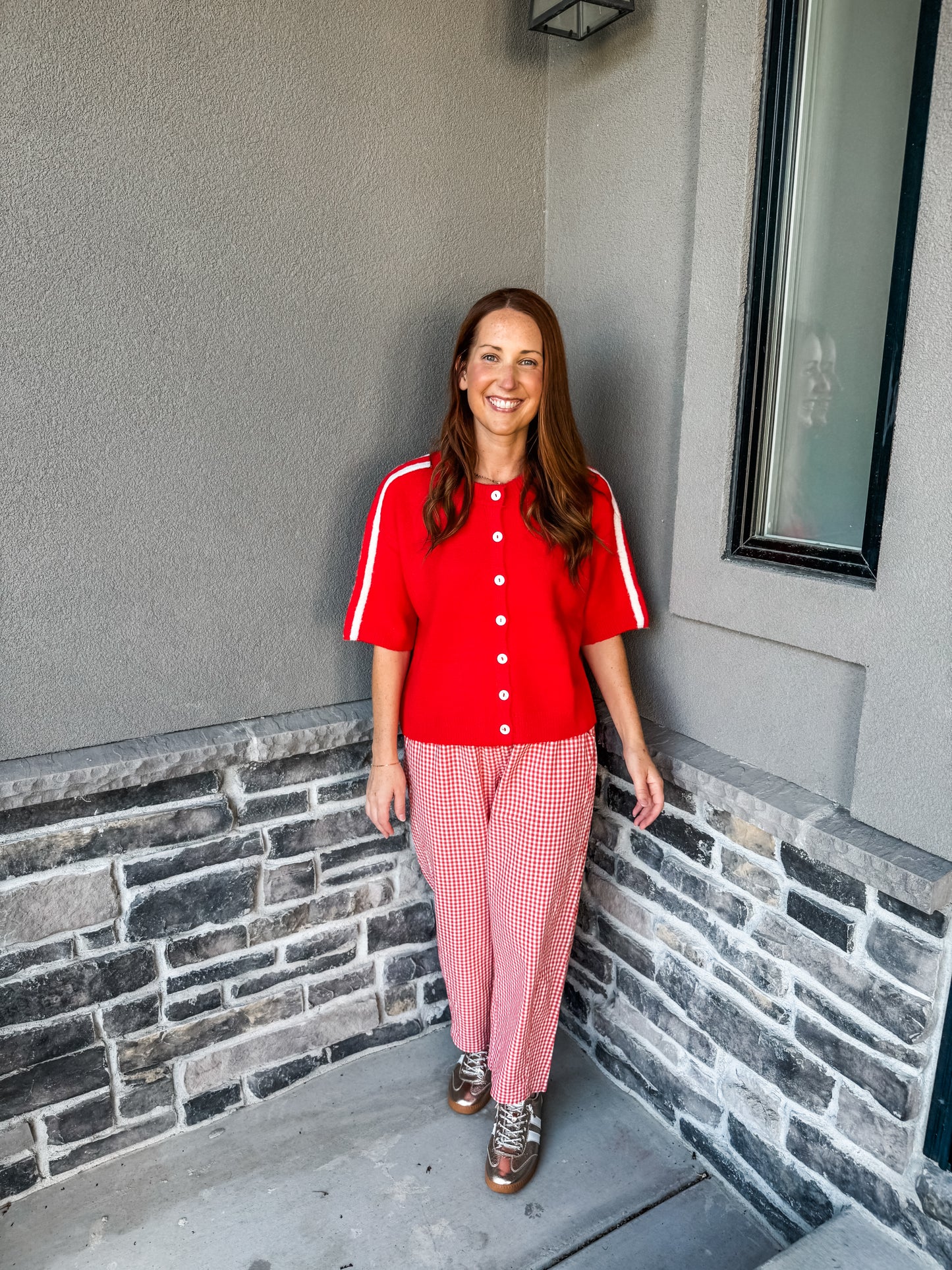 Feeling Sporty Cardigan Red