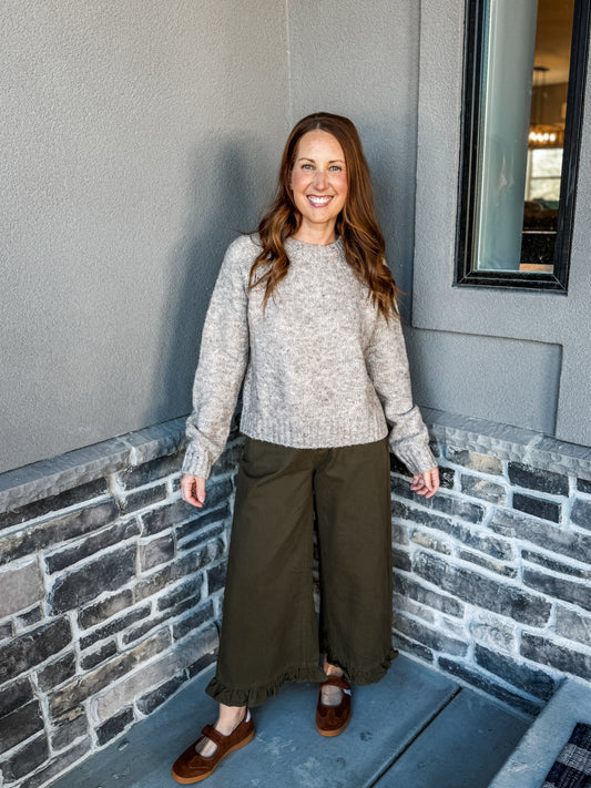 Olive Drop Pants