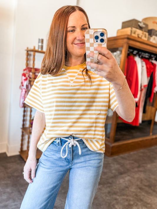 Full of Sunshine Stripe T Yellow