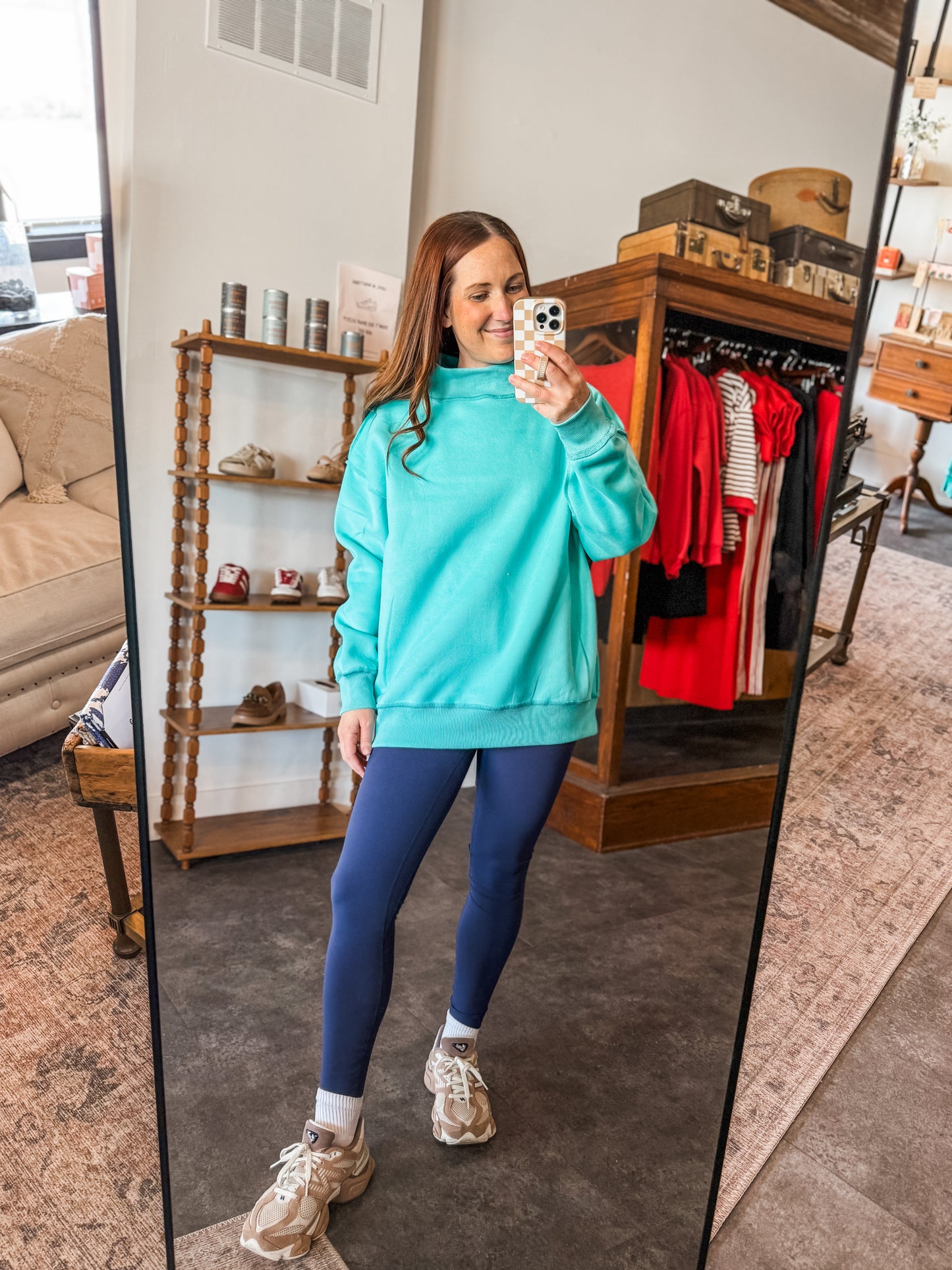 Mock Neck Sweatshirt Spearmint