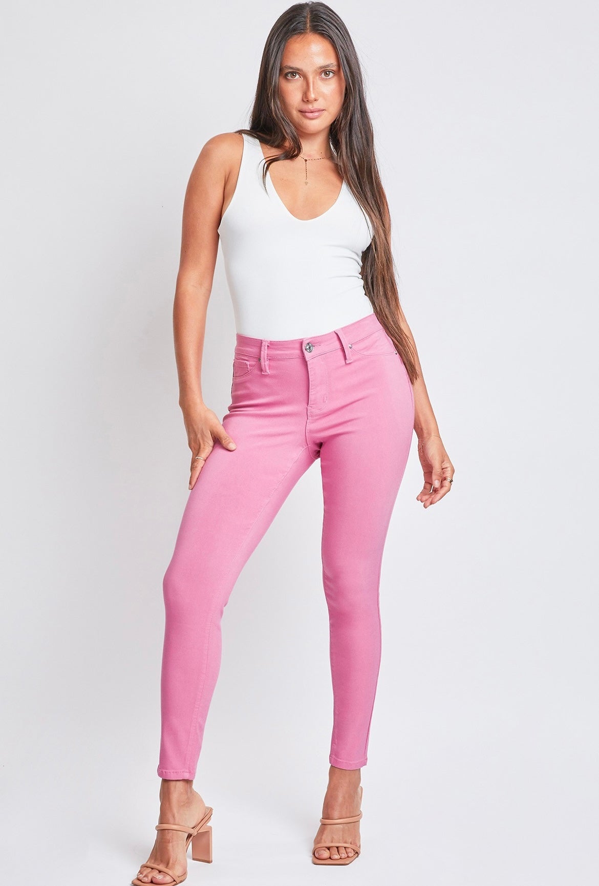 Rosy Pink Stretch Skinny