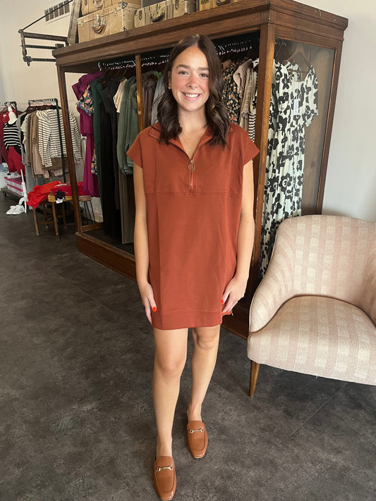 Casual Day Dress Rust