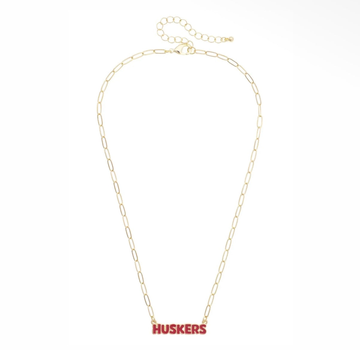 Huskers Block Necklace