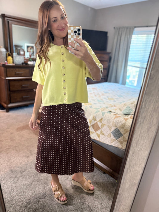 The Sierra Cardigan Lime Zest