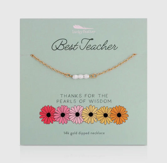 Best Teacher Pearl Necklace