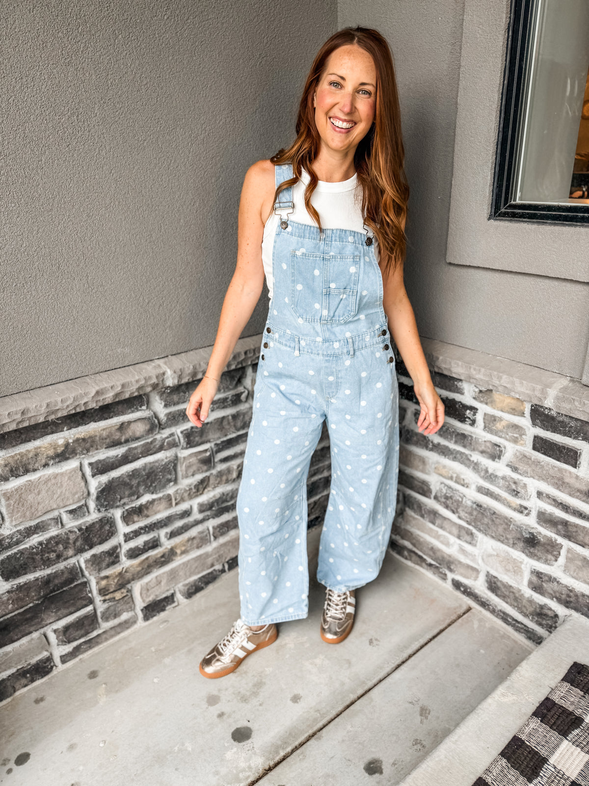 Polka Party Barrel Overalls