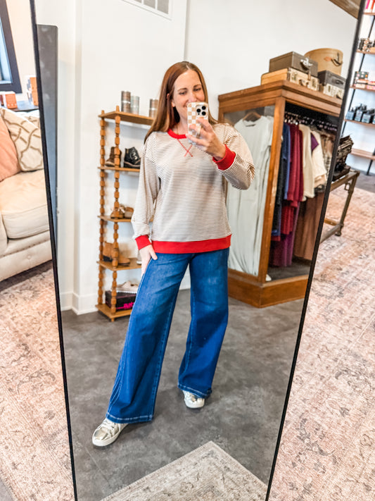 Casual Night In Sweatshirt Brown/Red