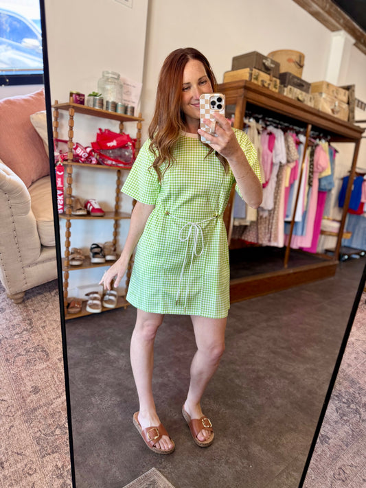 Going for Green Gingham Dress
