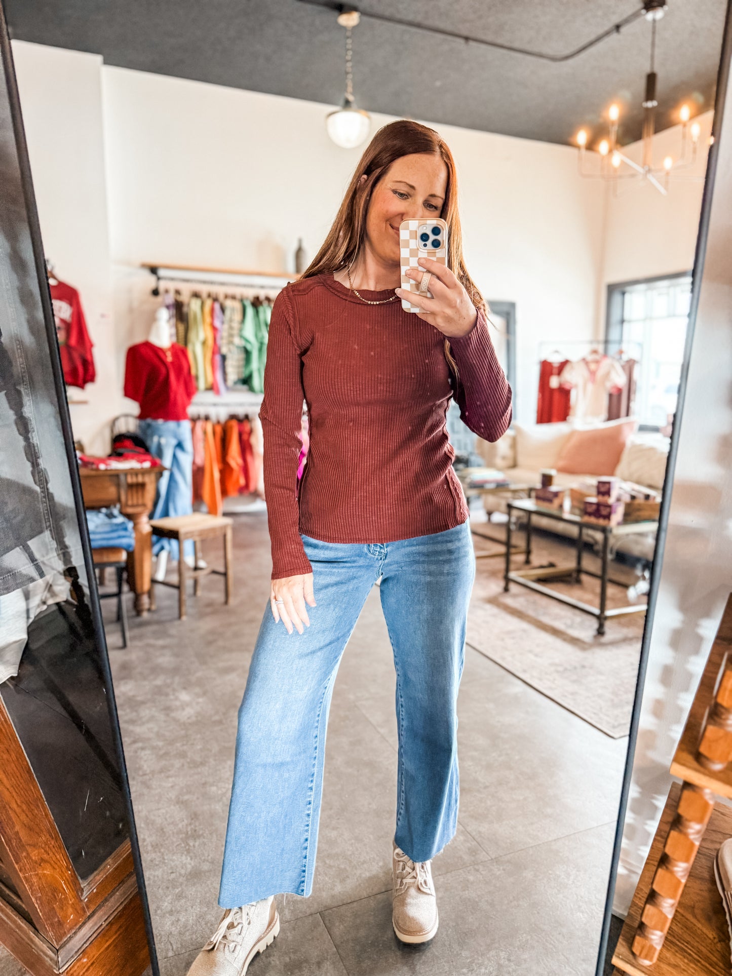 Everyday Cozy Shirt Burgundy
