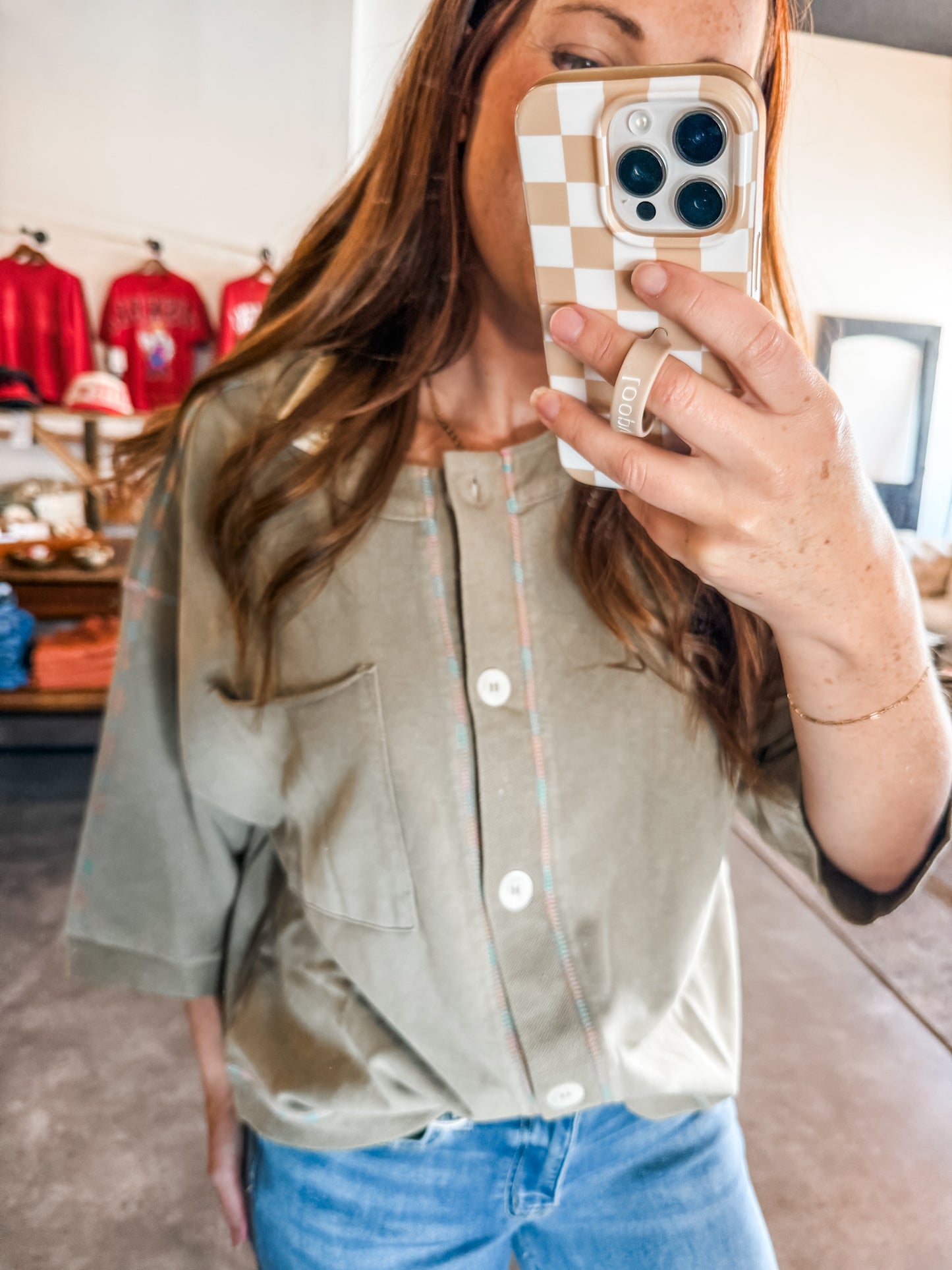 Doing My Casual Thing Shirt Olive