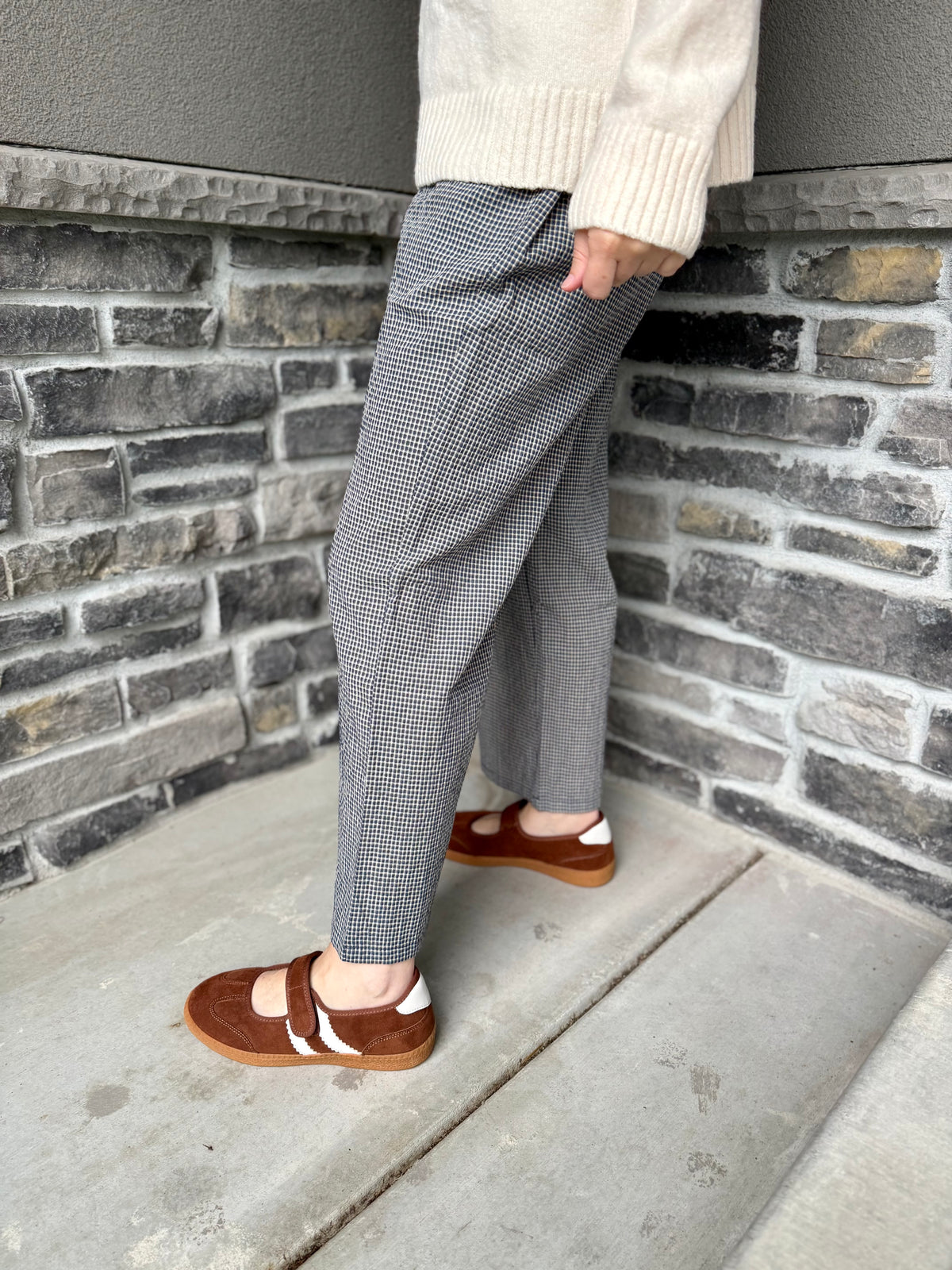 Plaid Party Pants Navy