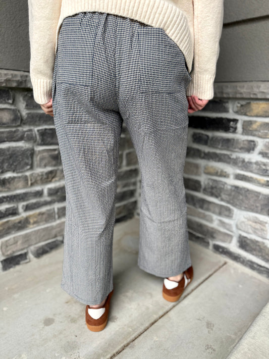 Plaid Party Pants Navy