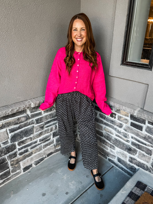 Dot and Cozy Pants Gray