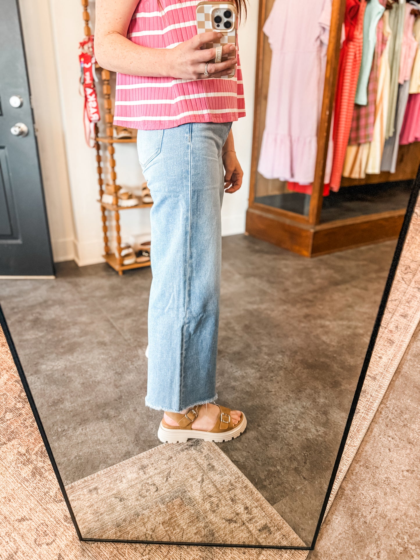 Flying Monkey Hi Rise Raw Hem Ankle Jean