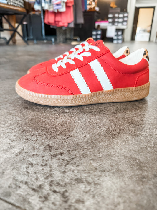 Corky’s Heads Up Sneaker Red
