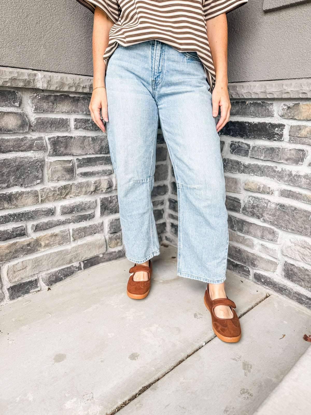 Vervet High Rise Wide Barrel Jeans