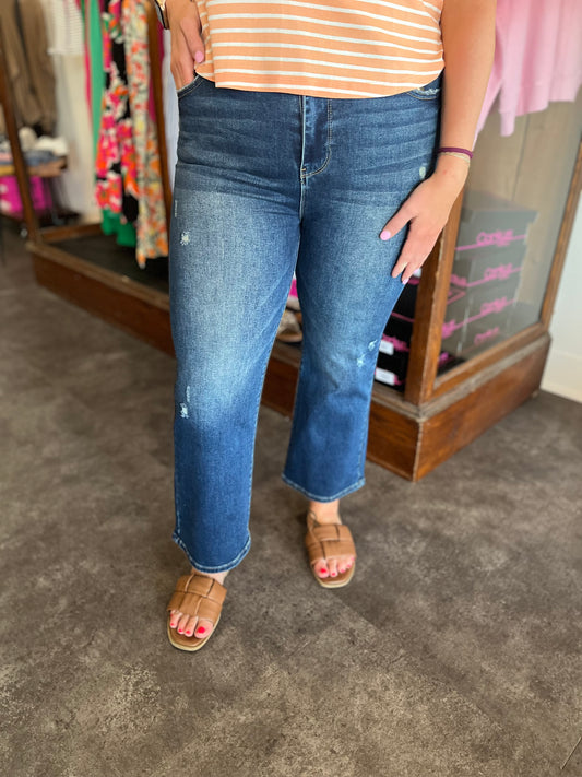 Risen High Rise Ankle Jeans