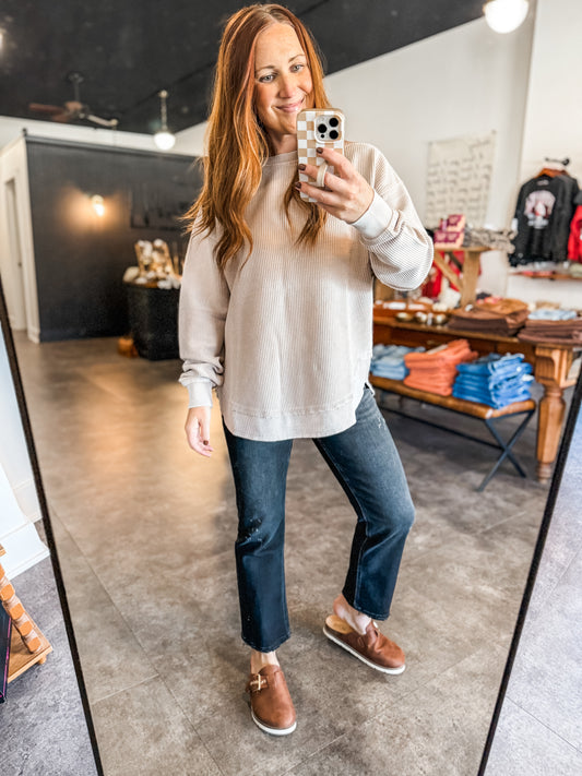 Flying Monkey Mid Rise Black Straight Crop