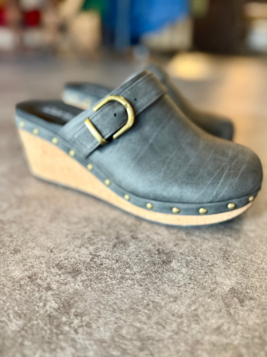 Who Knew Black Wedge Clog