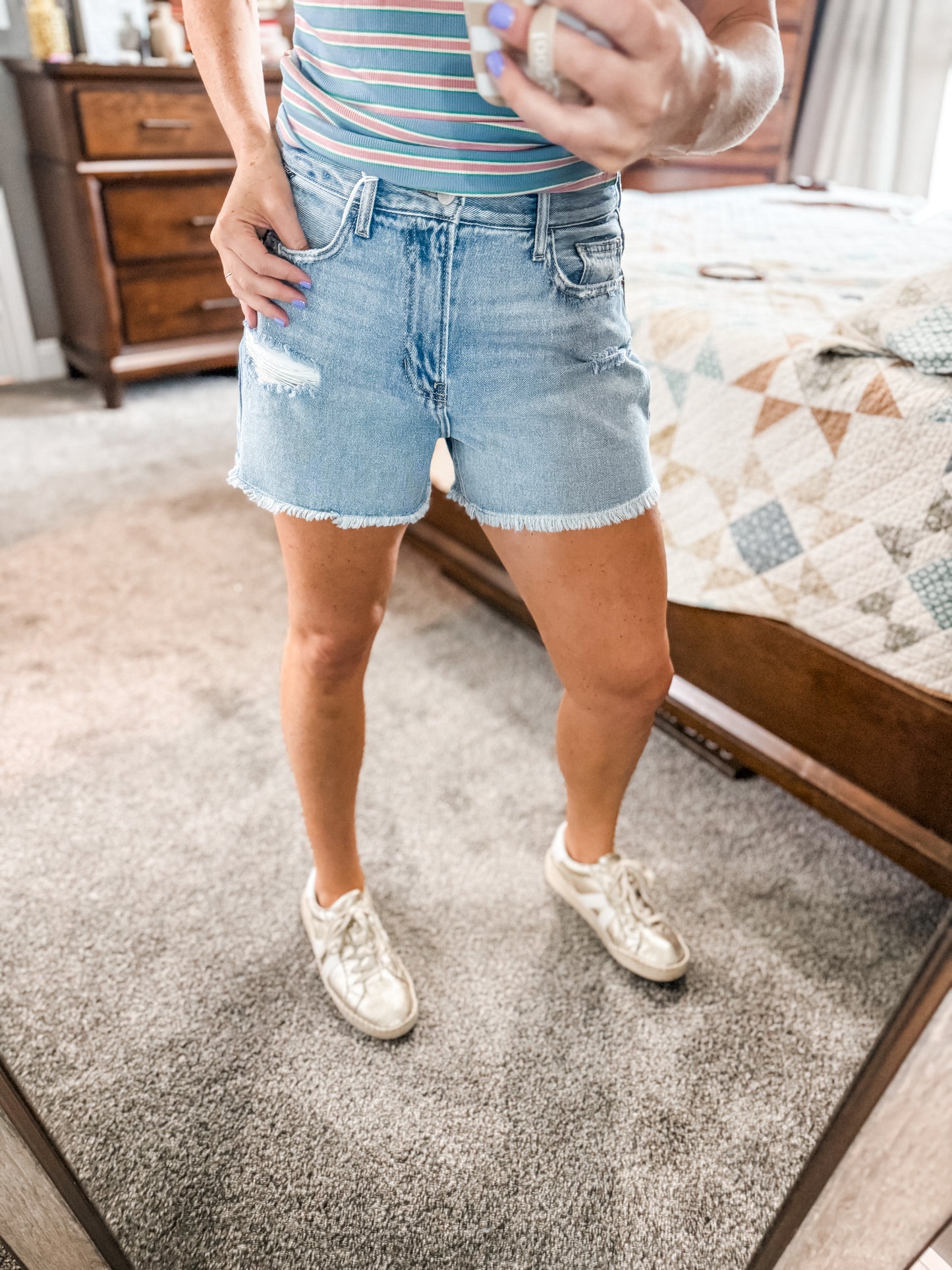 High Rise Mom Short