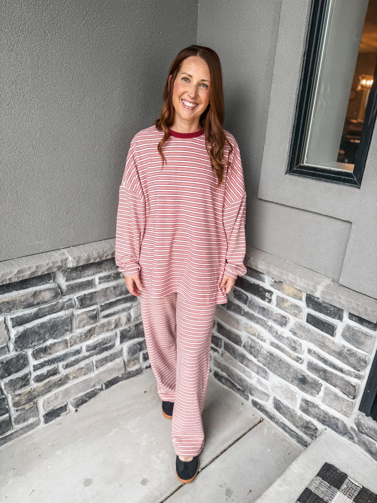 Forever Cozy Shirt Burgundy/Pink