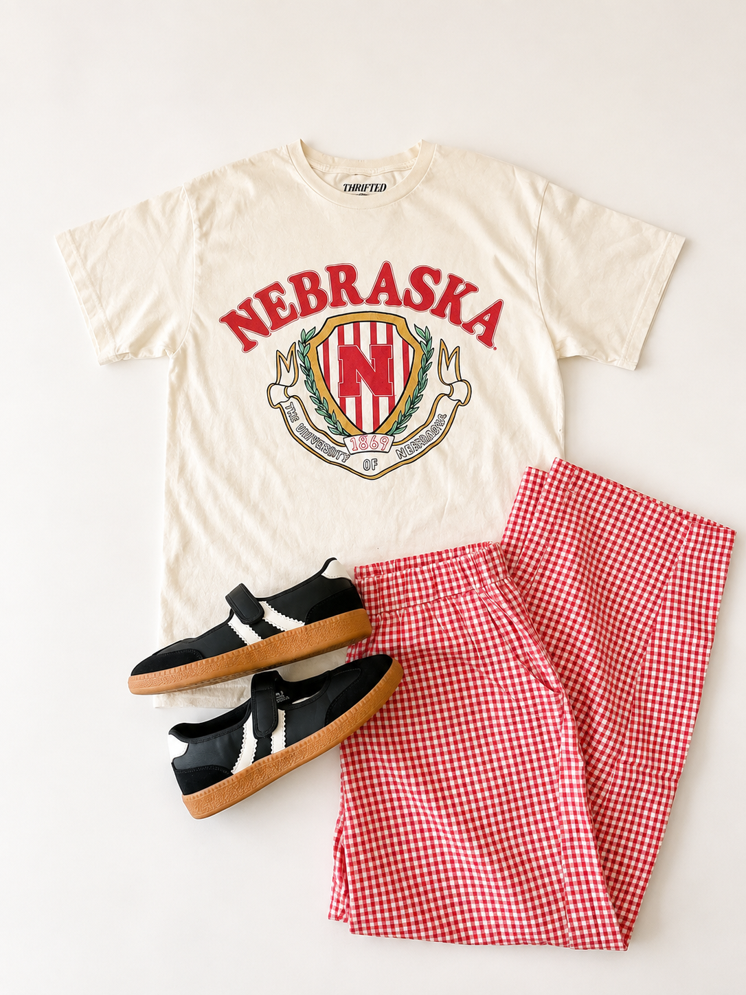 For the Love of Gingham Pants Red