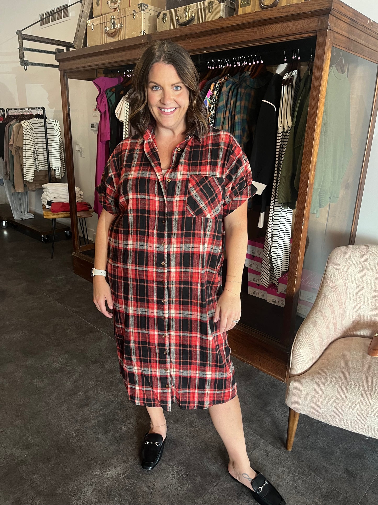 Plaid About You Dress