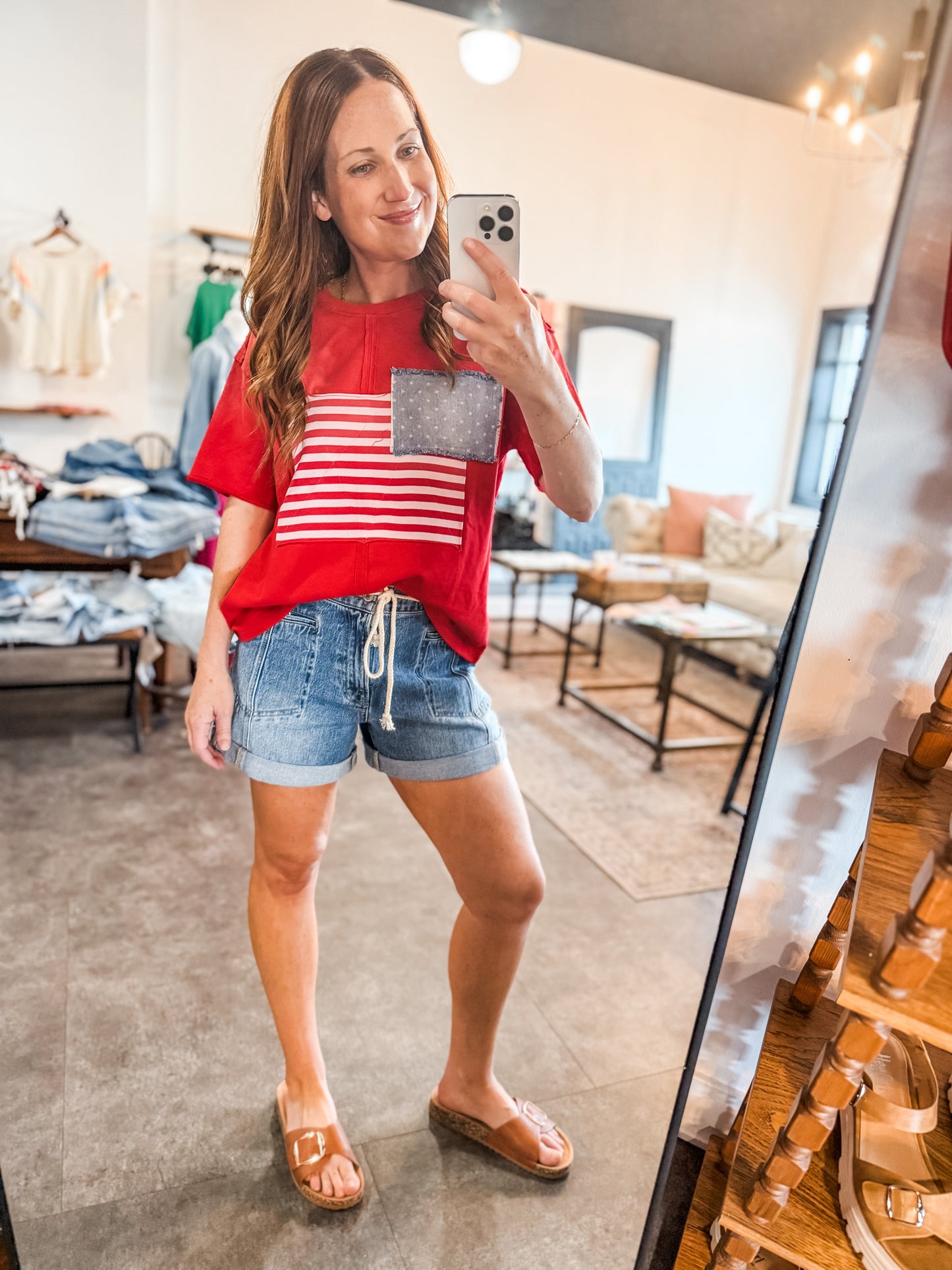 Vintage Flag T Red